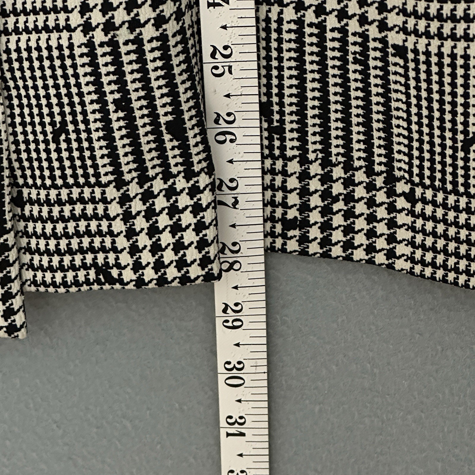 VTG 80s ACT II Women Suit 12 Ivory Houndstooth Check Plaid Power Classic Office