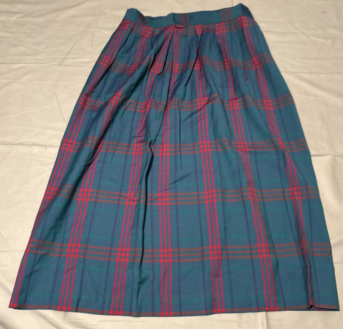 1980s Pendleton Skirt Tartan Size 16 Wool