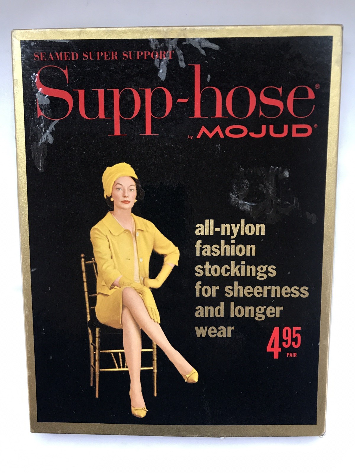 Supp-hose by Mojud Regular Thigh High Stockings Honey – Tall (9.5-10L) Vintage