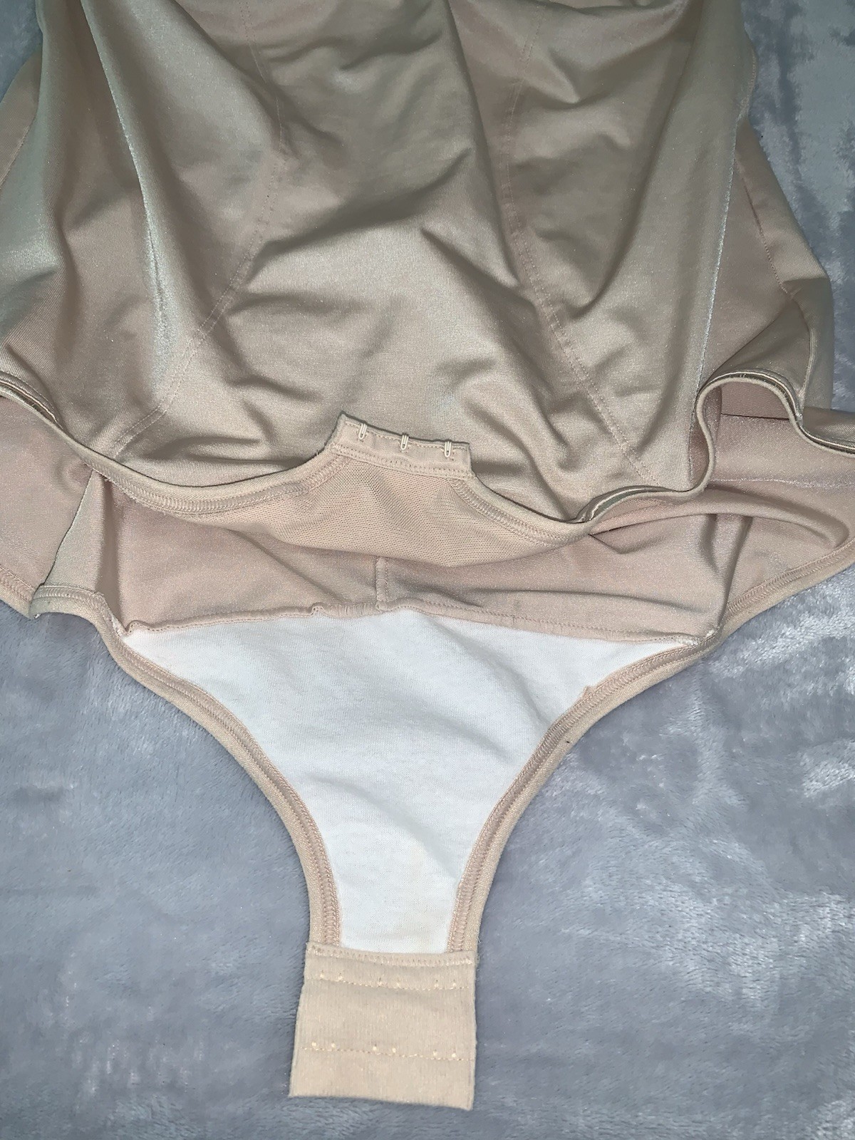 VTG Glossy Stretch satin Bodybriefer All-In-One Girdle Bodysuit 40DD Shaping