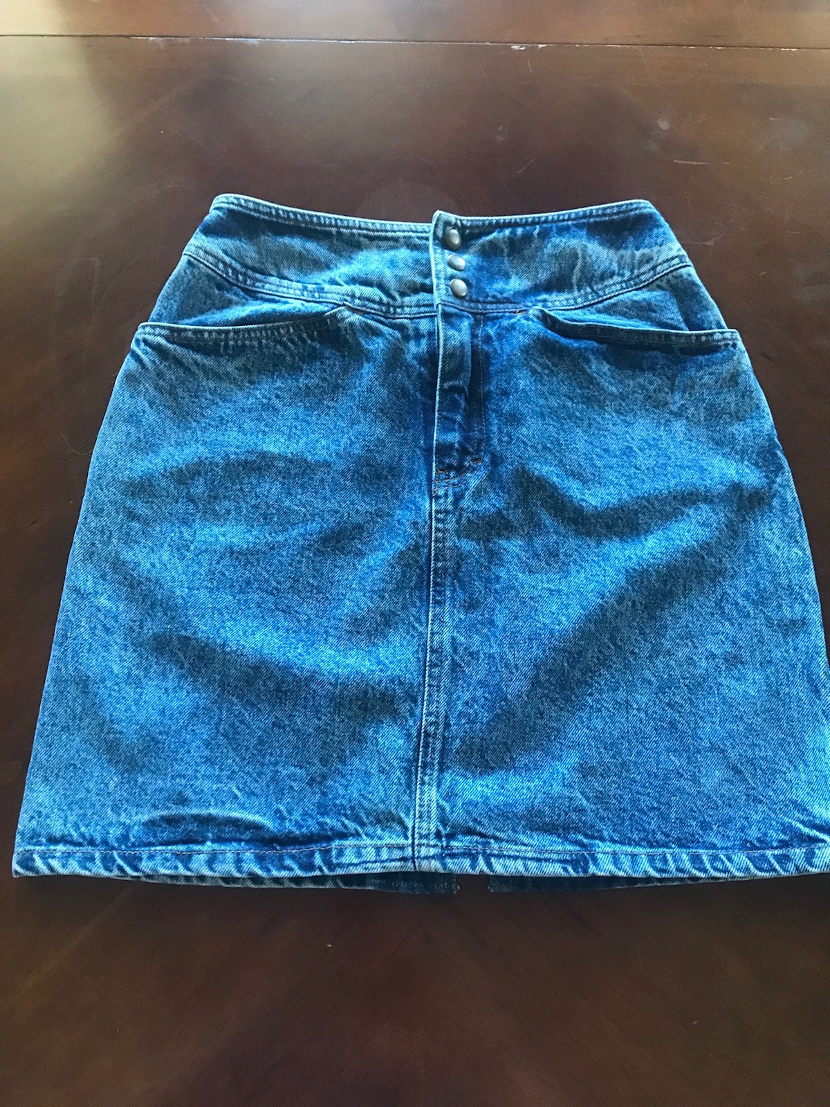 VTG 80s acid wash skirt made in Brazil classic 80s stone wash retro
