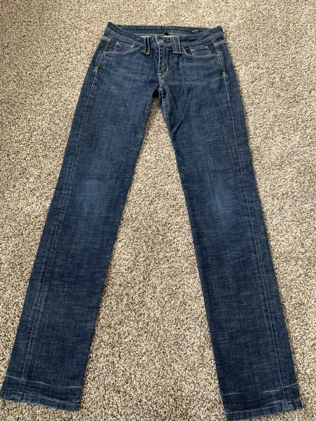 3GR Polanski Denim Straight Jeans Size 28/33 Dark Wash, Hand Tailored Peg Leg.
