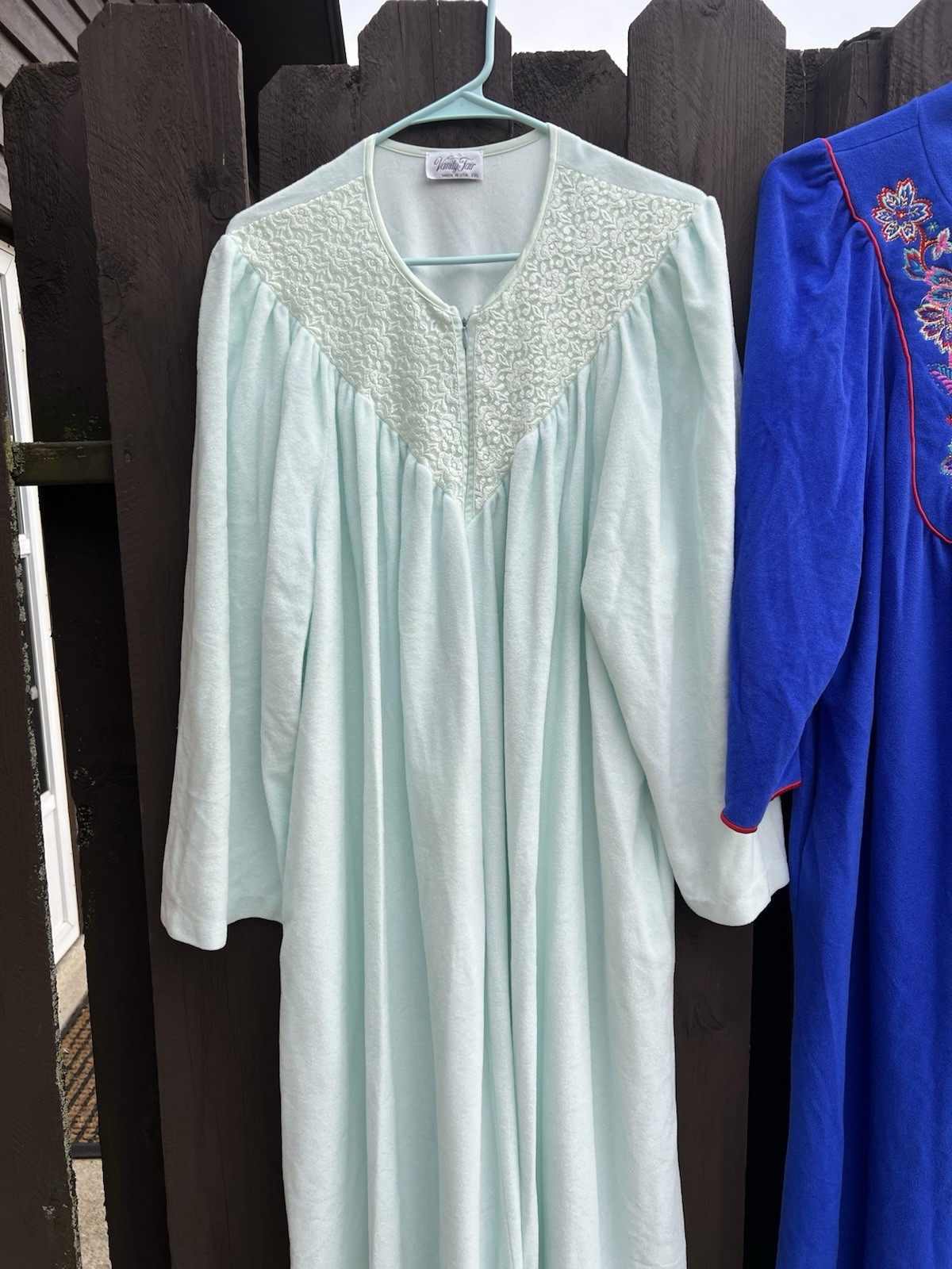 Vanity Fair Light Blue Vintage Robe Plus Size XXL