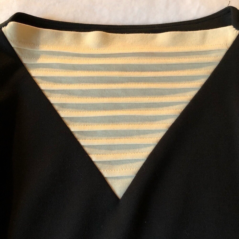 Vintage Kevin Stuart Petites Tie Waist Dress Black Size Medium Petite