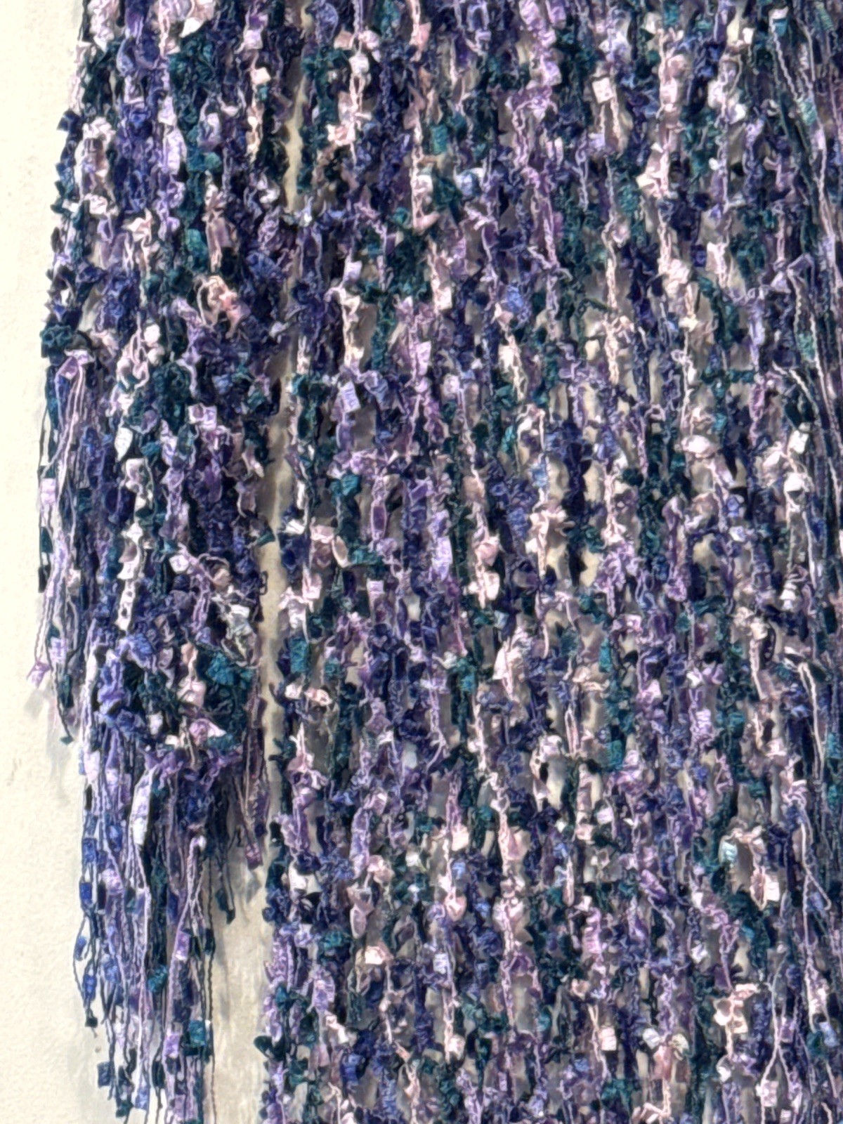 Vintage Y2K Chico’s Design Eyelash Knit Fringe Long Duster Cardigan Boho