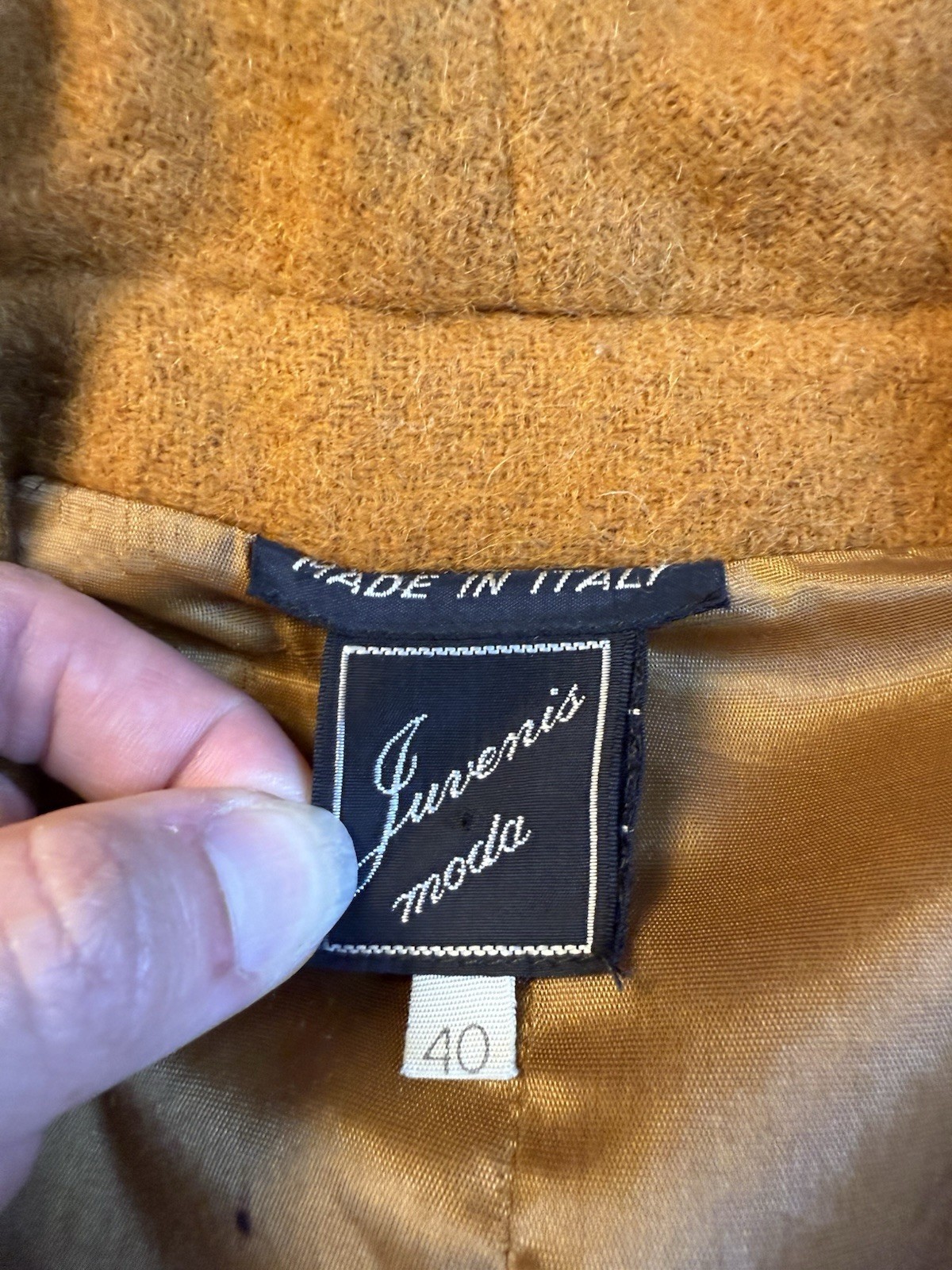 1970&rsquo;s Mid Century Modern Wool Jacket Made In Italy | Burnt Orange | IT 40 US L