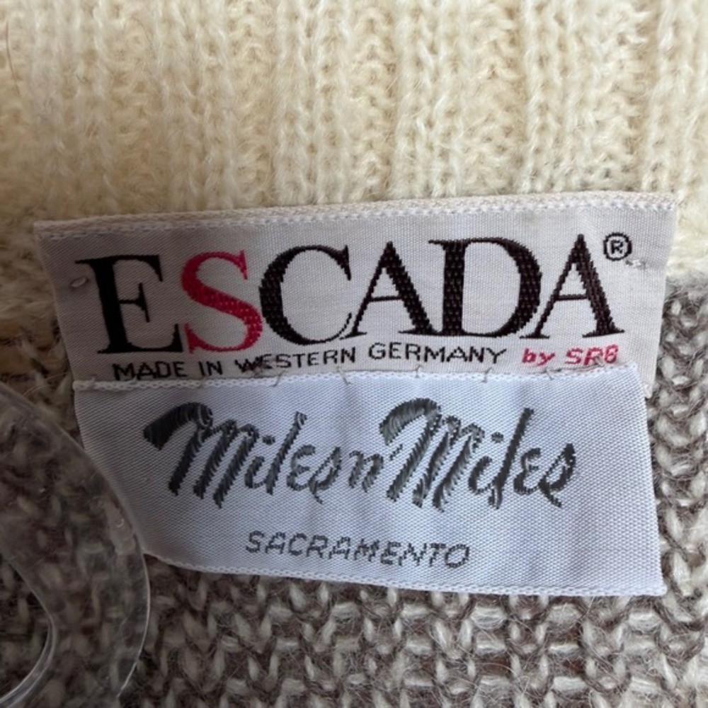 Escada Cardigan Sweater Vintage Lightning Alpine West Germany Cabincore Size 38
