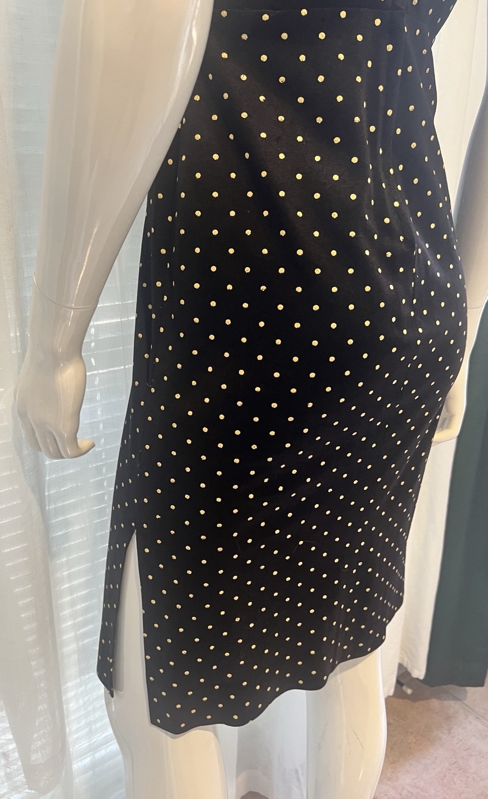 Young Edwardian Arpeja 60’s polka dot halter Neck Sexy back Dress