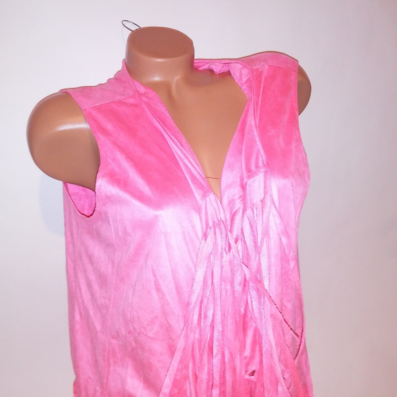 Halloween Costume 2X Pink Vest Fringe Rodeo Barbie Solid Cowboy Girly