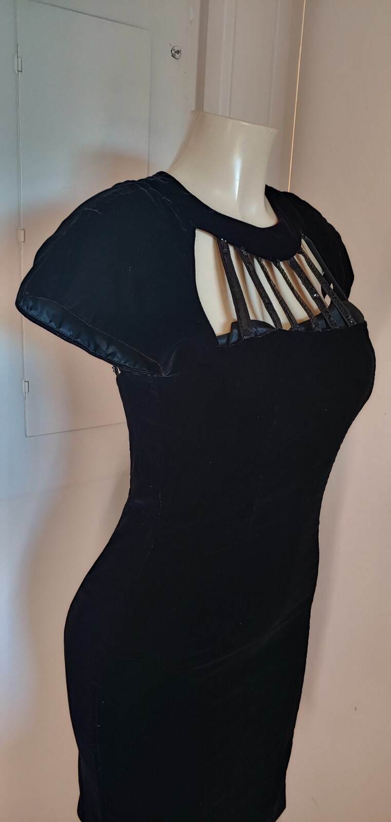 Vintage vampire Mistress Velvet Sequin 90s Dress Limited Edition