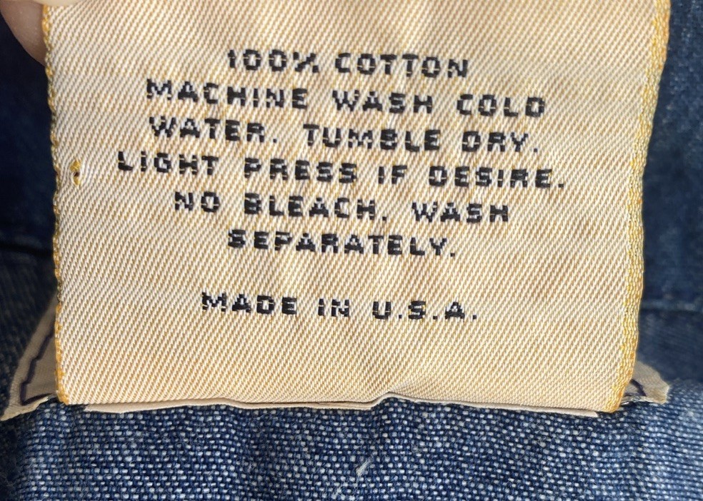 Vintage BIS BIS S Gene Ewing 100% Cotton Denim Double Breasted Jacket Blue