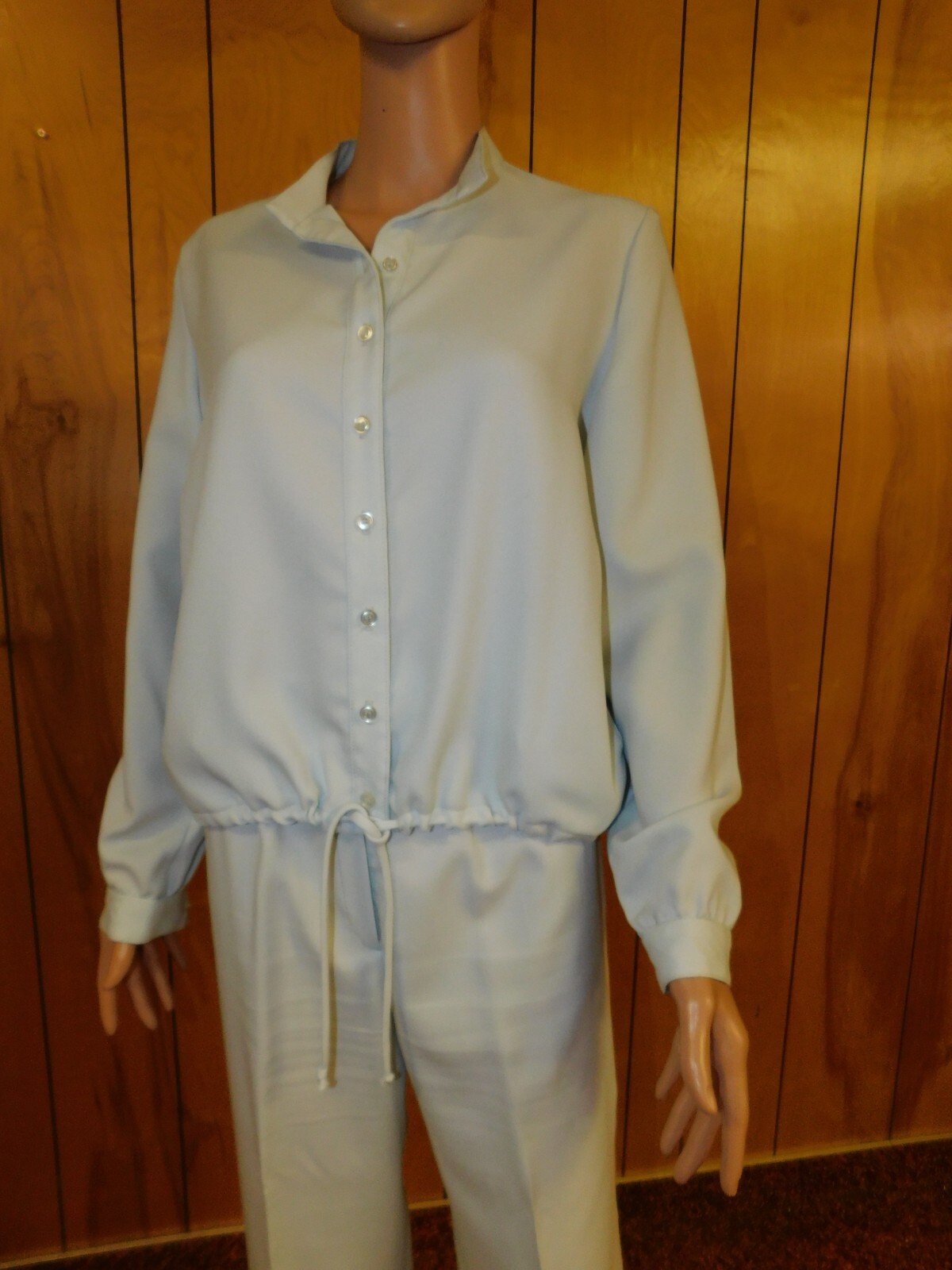 Vintage BROWNSTONE STUDIOS Gray Pants and Blouse Set Waist 29-31&Prime;