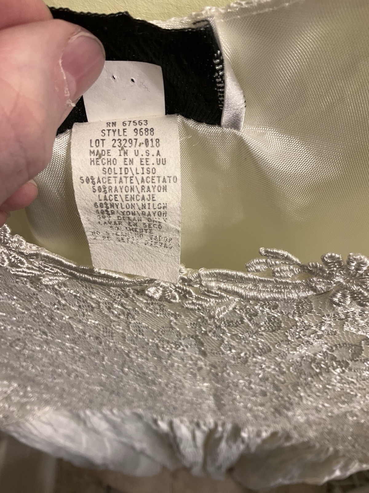 Vintage SL fashions ivory sleeveless maxi dress 12 lace floral bodice whimsy