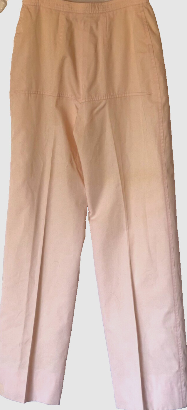 VTG 60s CourregesParis Pink Cotton Lined Pants Zip SZ 0