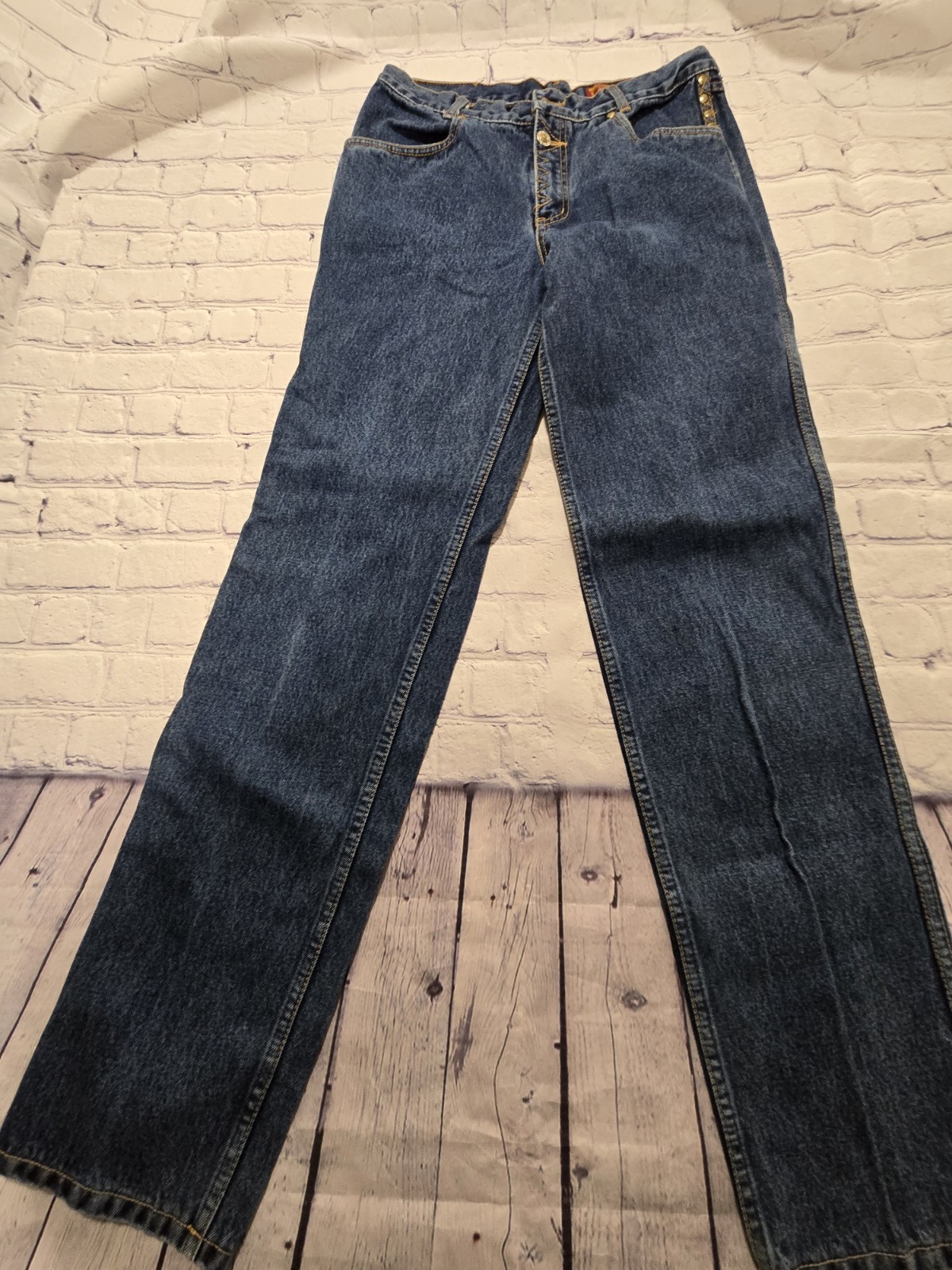 Vintage Bareback Lawman Jeans Studs Slim Fit Sz 13 Vintage Western