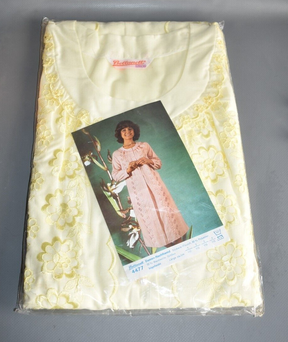 Bellanett Vintage Nightgown Nightgown Size 44-46 Unused in Foil Compartment #C4