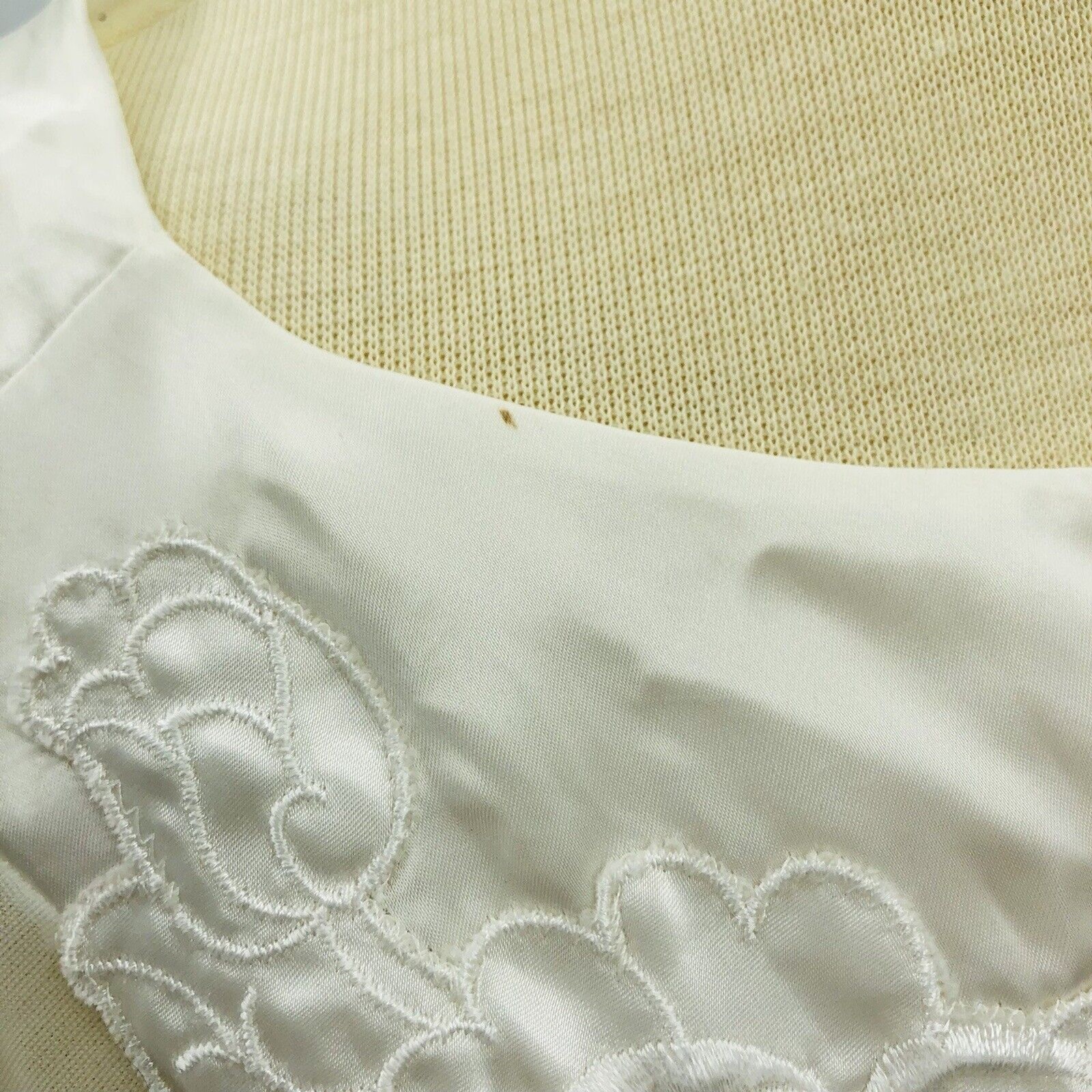 Vintage Gossard Artemis White Chiffon Satin Peignoir Robe Cover Small Lingerie