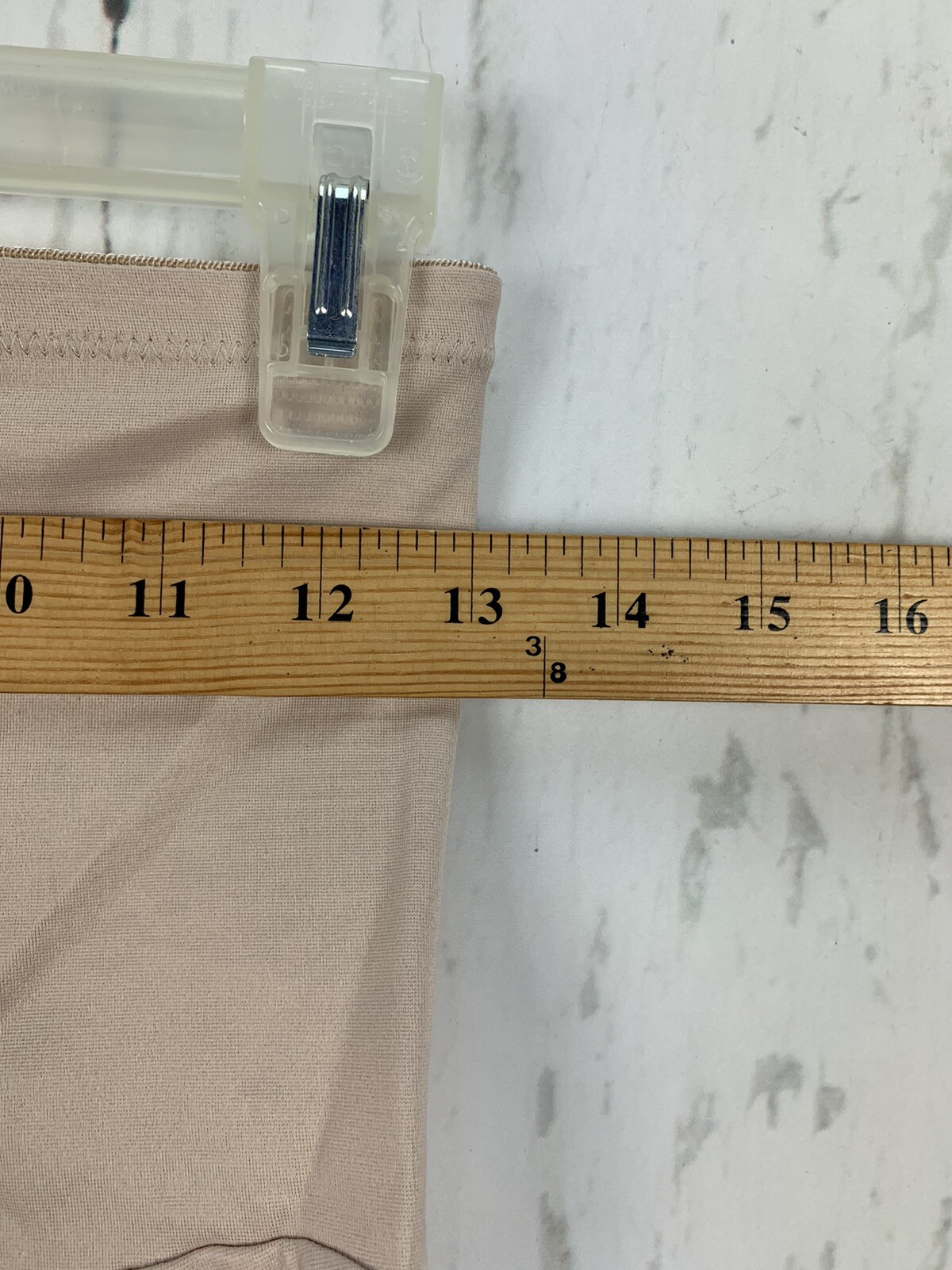 UNDERSCORE 2X Beige Hi Waist Firm Shaper mid-thigh Shorts