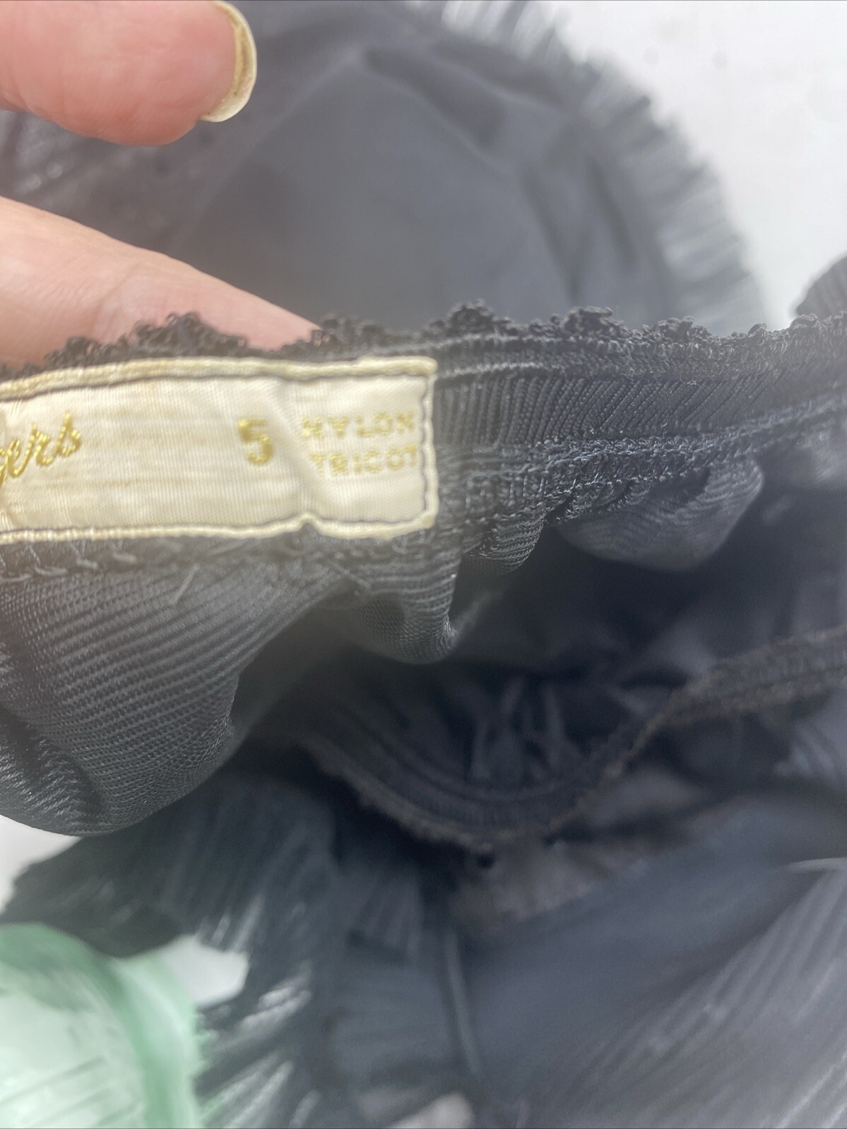 Vintage Roger’s Nylon Under Ware Panties Black Lace Gorgeous!