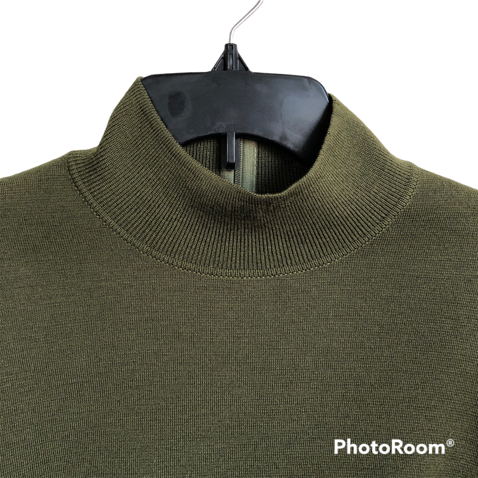 TOMASO STEFANELLI Wool/Suede Sweater Haute Couture Made in Italy Size 46/US 10