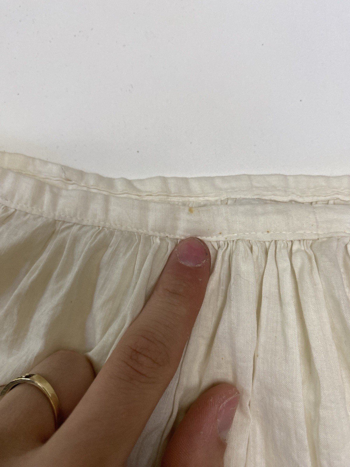 Antique Edwardian XS Skirt French valenciennes Lace Long