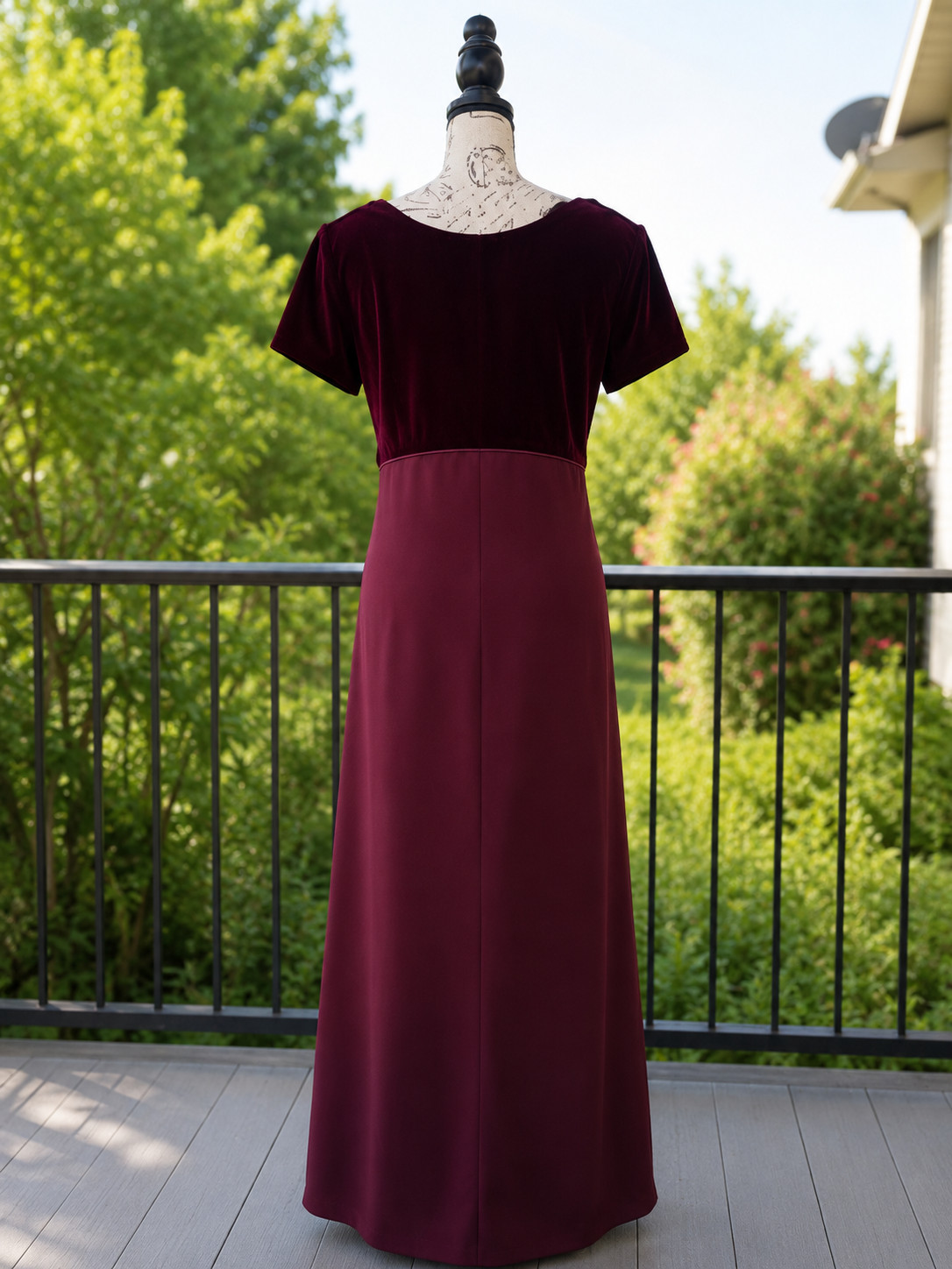 VTG Liz Claiborne Night Dress 14 NWT Red Velvet Gown Bridgerton Regencycore 90s