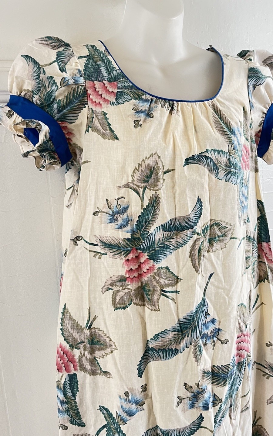 Vintage 1980s 90s REYN SPOONER Reverse Cloth Hawaiian 🌺 Dress Mumu Muumuu-Sz XS
