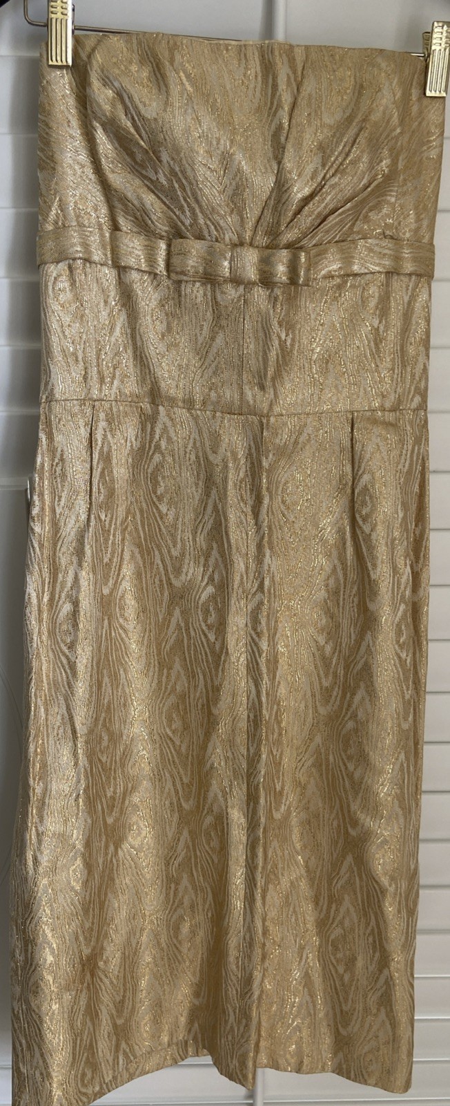 1950s Vintage Dress ,Gold Brocade Party Cocktail Dress ,Small Custom Made