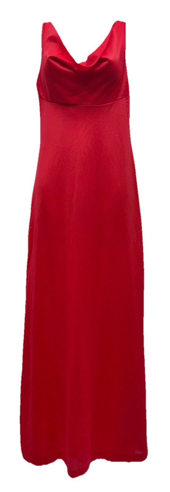 VTG 70s GILEAD Size 32 Sleeveless Cowl Neck Empire Waist Nylon Nightgown Red