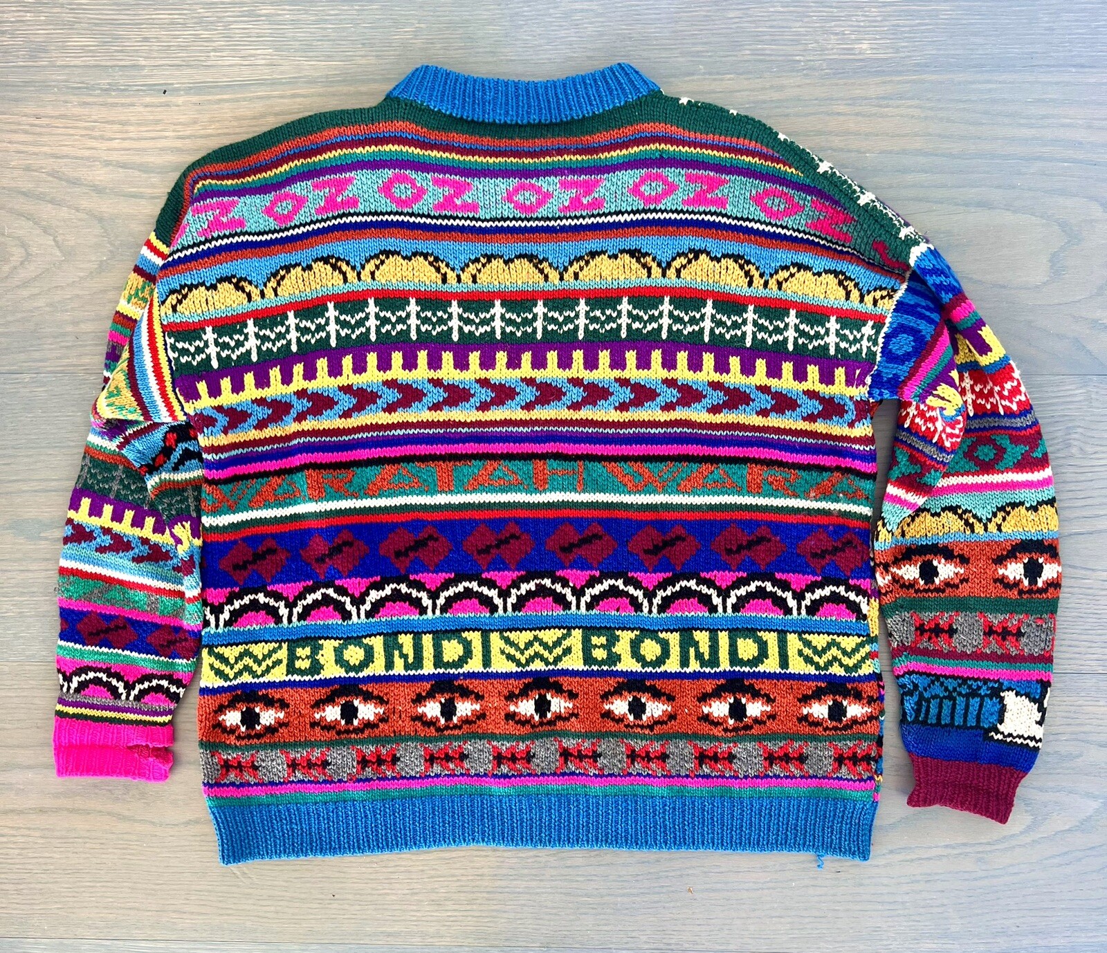 JENNY KEE Rare Vintage Sweater 1980s sydney Opera House Bondi Beach Australia
