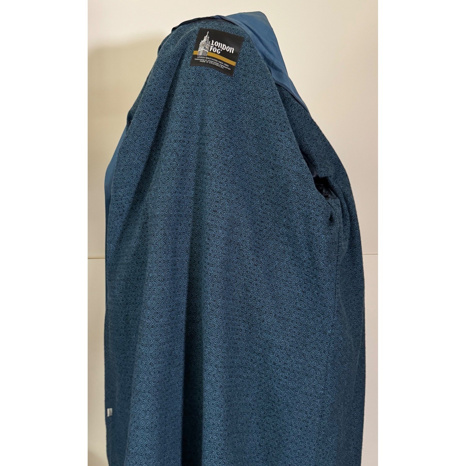 London Fog Vintage Blue Trench Coat Belted Long Rain Jacket Women&rsquo;s 10 Reg