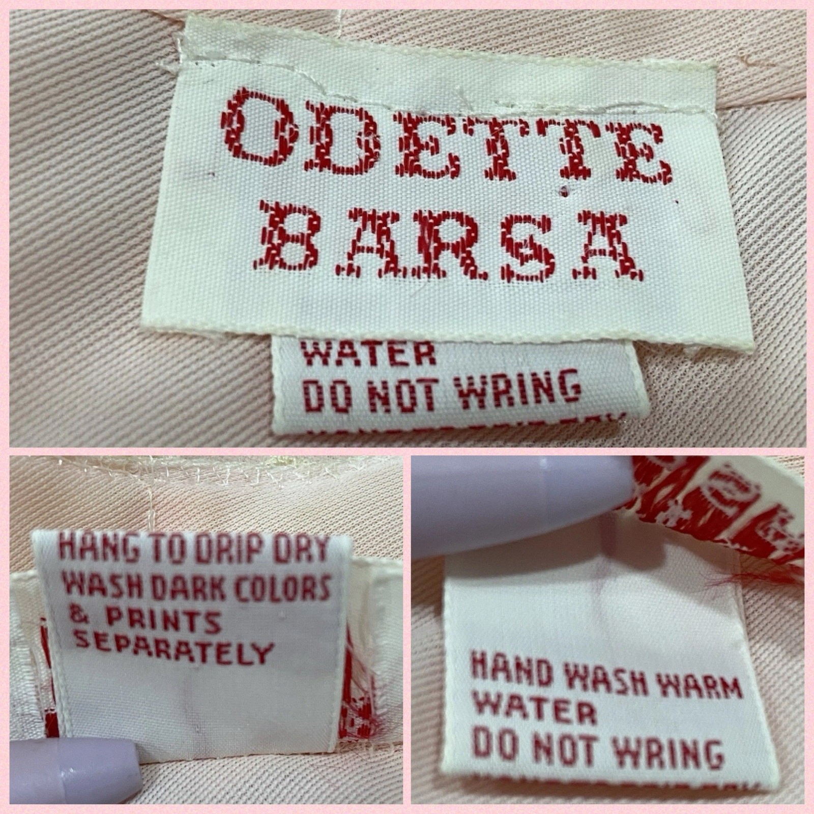 Vintage 60s Odette Barsa Pink Nylon Chiffon Ribbon Lace Maxi Nightgown Size M