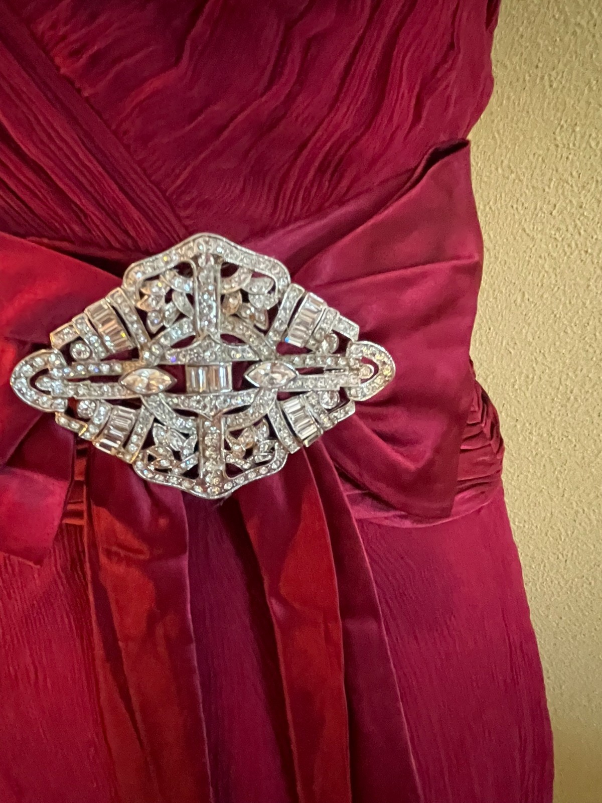 Vintage Jovani red sild dress