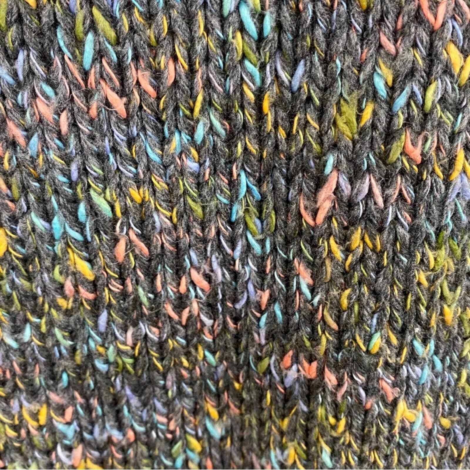 Vintage 80s Reference Point Multicolor Knit Collared Sweater