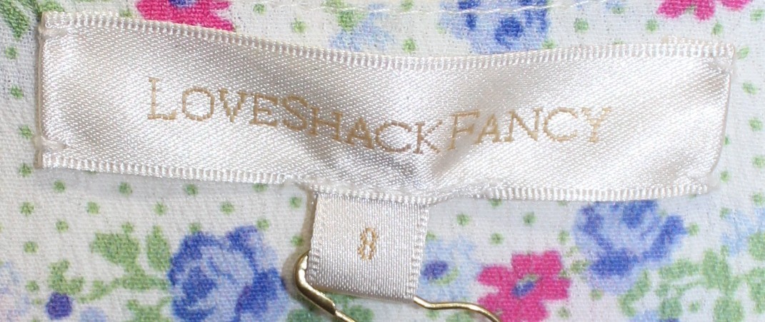 Love Shack Fancy Vintage Mini Dress w Tiered Design Size 8