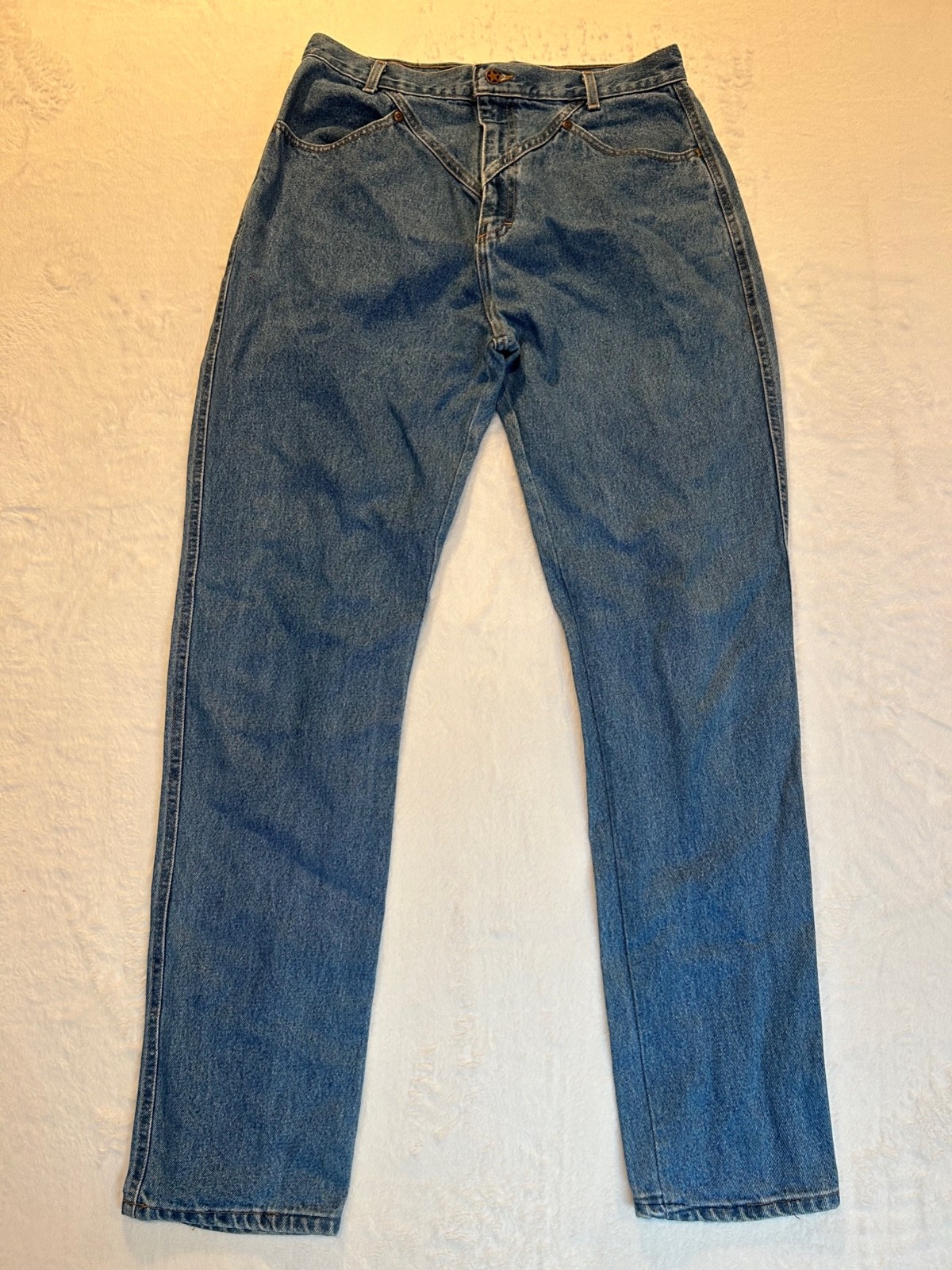 Vintage 80s 90s Ozark Mountain Jeans Women&rsquo;s High Rise Made in USA V-Yoke 33×32