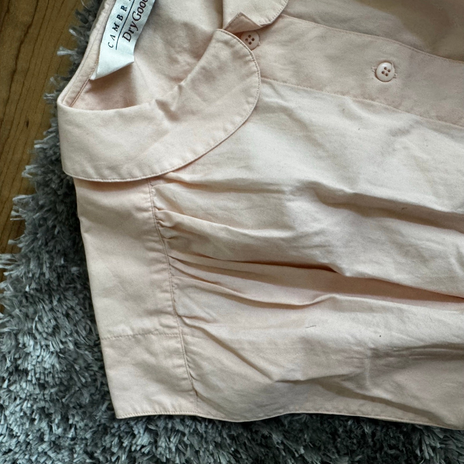 VTG 1990s Cambridge Blush Peter Pan Collar Sleeveless Cotton Top Size 12