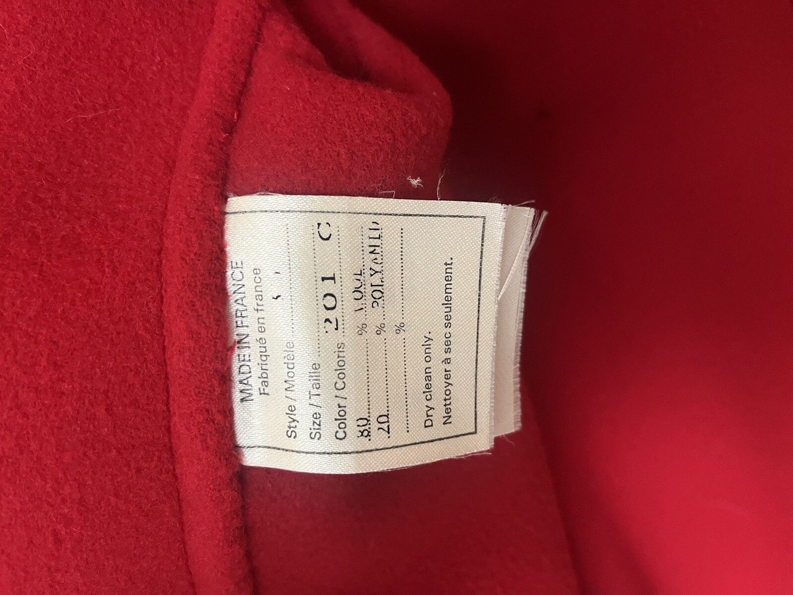 Christian Lacroix 1990s Red & Black Applique Coat W/Black Tassel Zipper