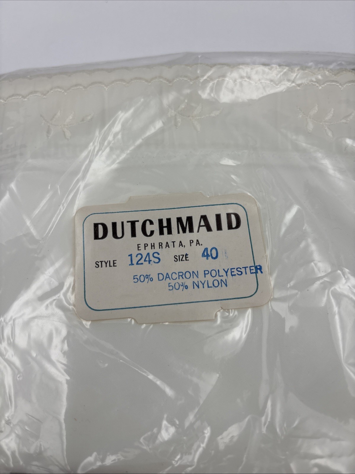 VTG DUTCHMAID 50% DACRON 50% POLYESTER PANTY STYLE 124S SIZE 40 NEW MADE IN USA