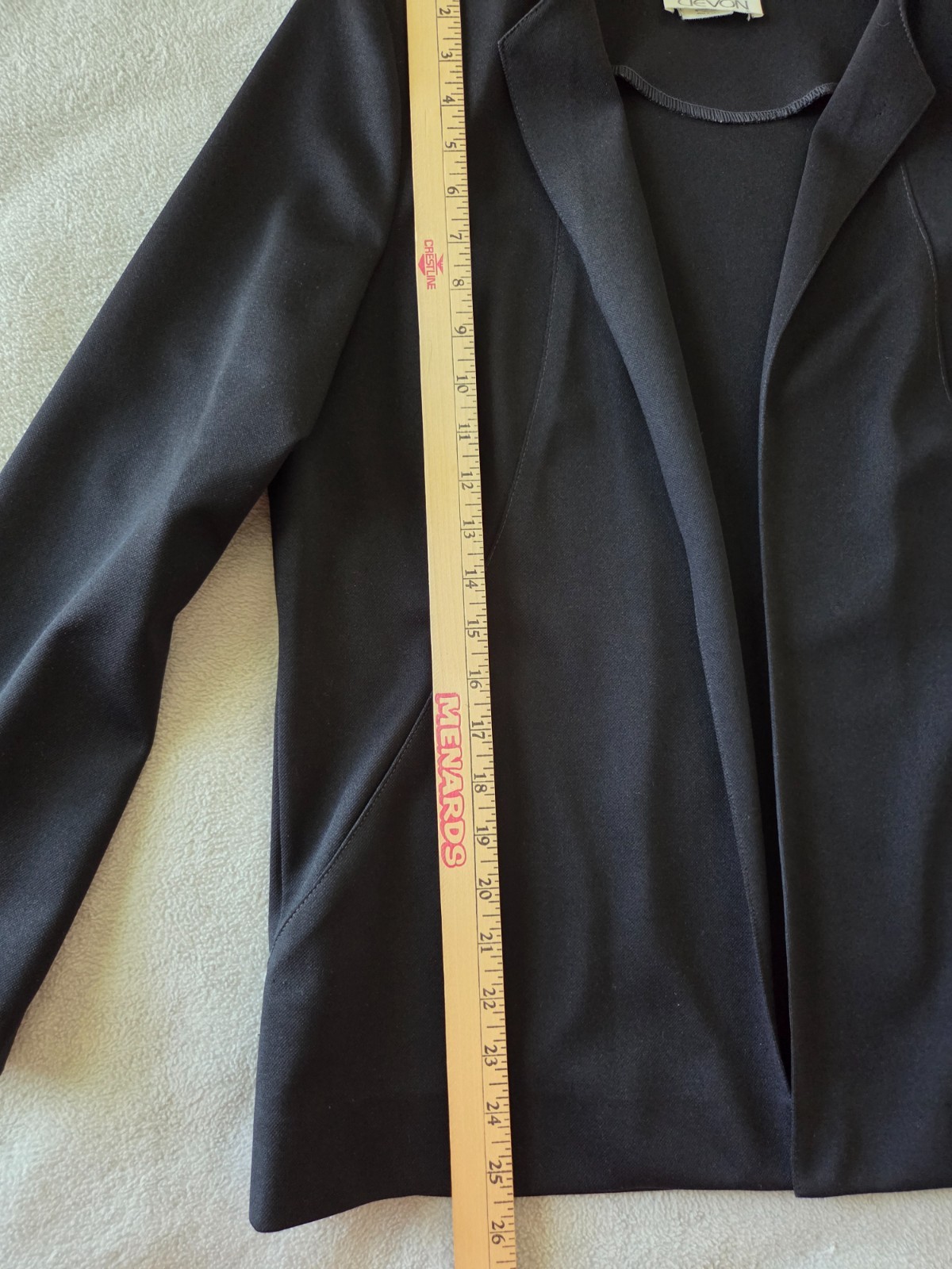 Vintage Black Devon Woman&rsquo;s Blazer With Pockets Size 16 USA