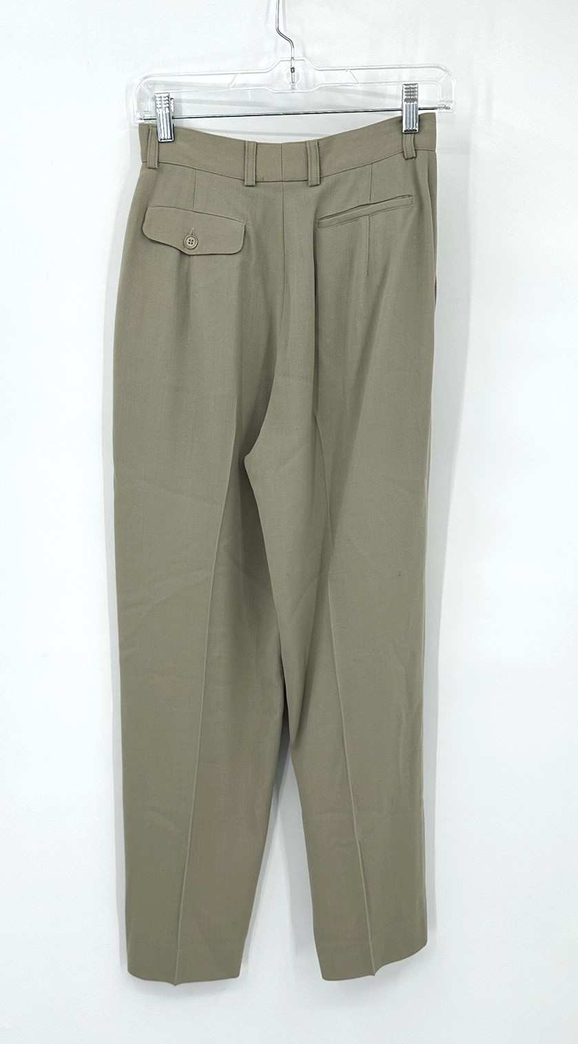 CALVIN KLEIN COLLECTION PANTS vintage 90s beige XS 0 2 pleated CBK era 100% wool