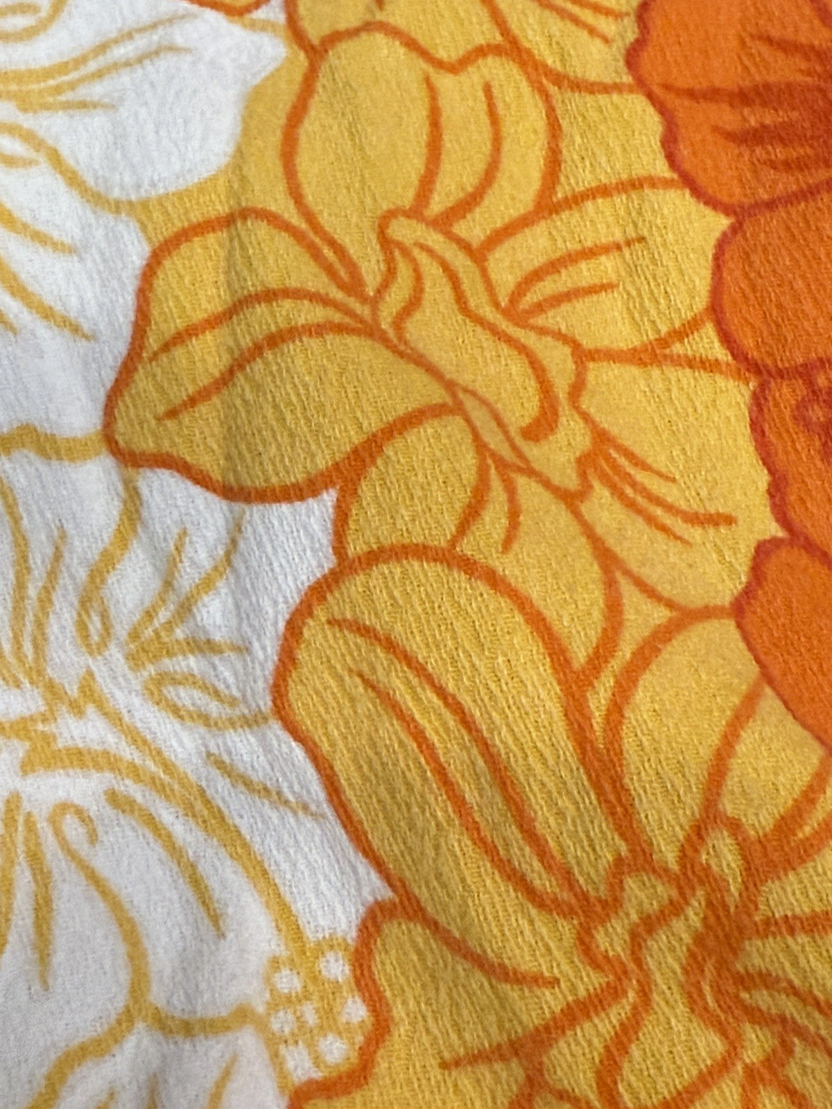 Vintage 70s PACIFIC ISLES Hibiscus Floral Hawaiian Barkcloth Muumuu Maxi Dress