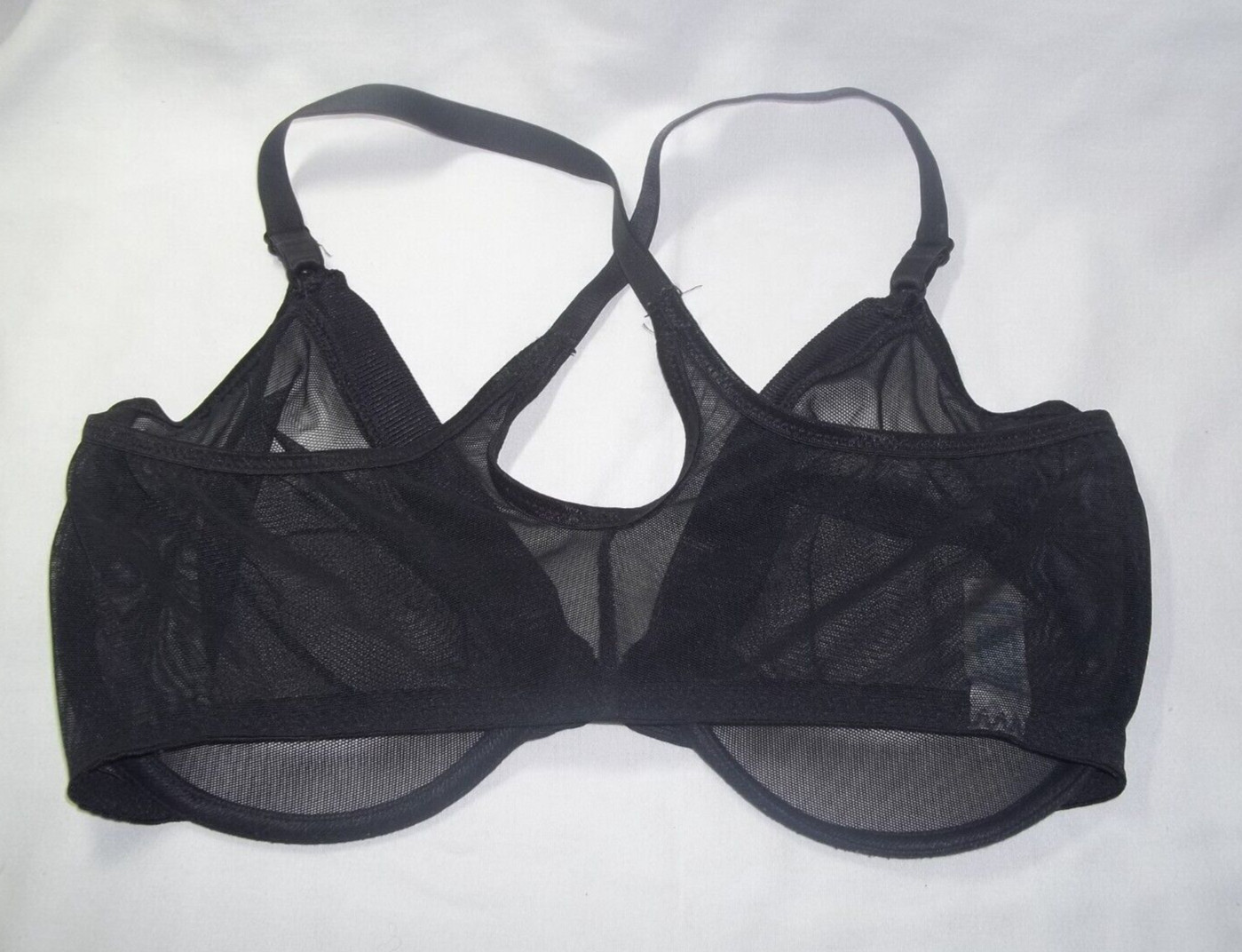 Vintage MAIDENFORM 3919 Inner Solutions Bra Front Close MESH 36D Black EXC Cond.