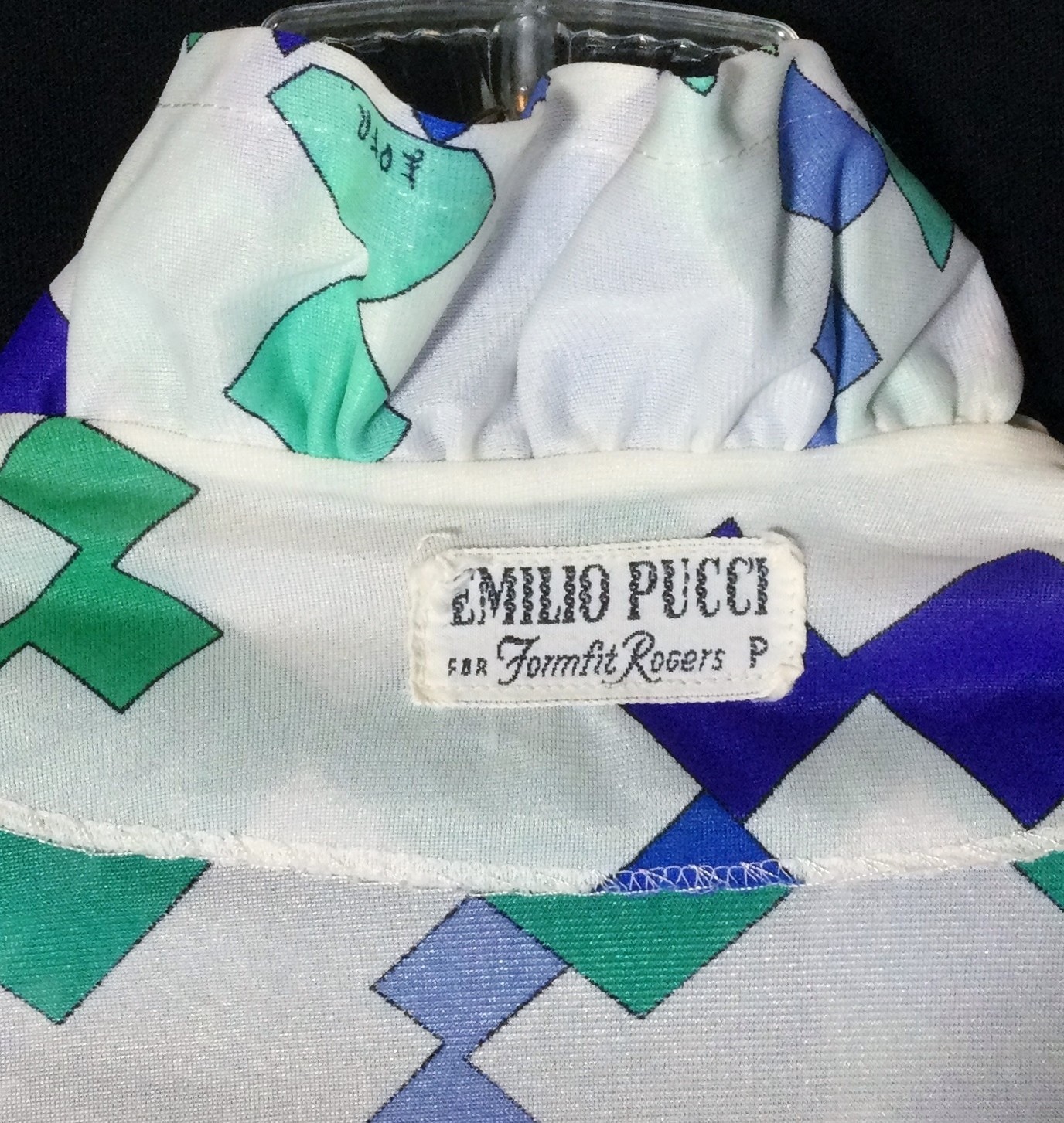 vtg 60S 70S EMILIO PUCCI FORMFIT ROGERS NIGHTGOWN PEIGNOIR DRESS ROBE XS