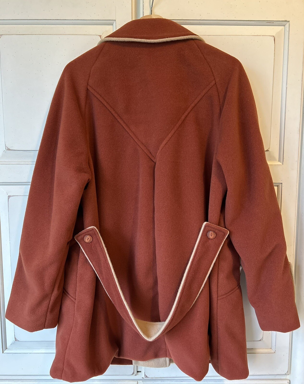 NOS VTG 1980s Orange Fleece Shell Lined Coat Sz 20.5 Cute + Cozy California