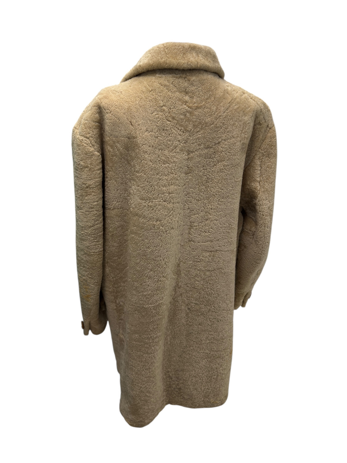1960s Heavy Cream Wool Double Breasted Coat By Carlin&rsquo;s Fine Furs New York Large
