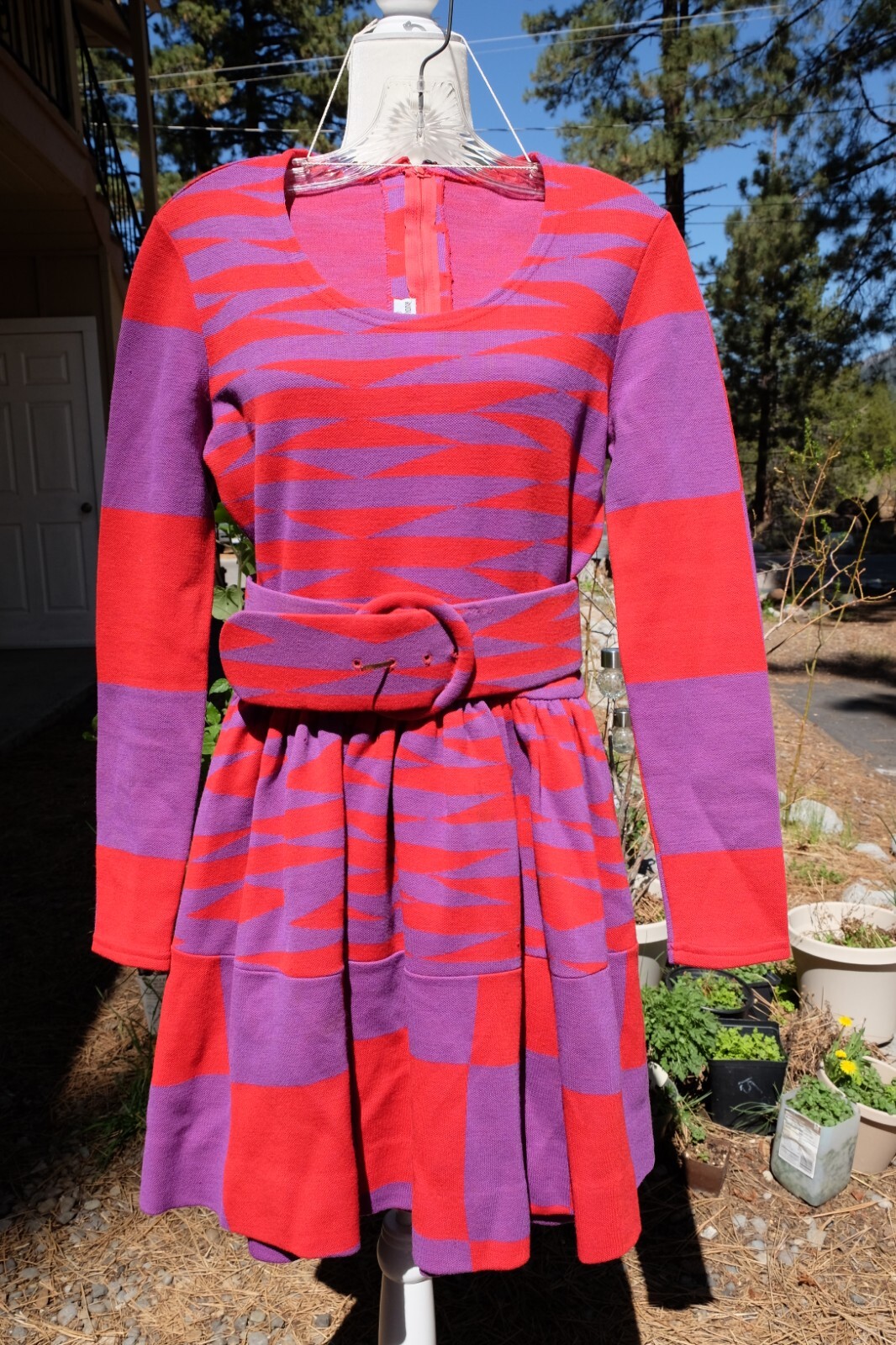 Rudi Gernreich for Harmon Knitwear 1971 Op Art Vintage Fashion Mini Dress