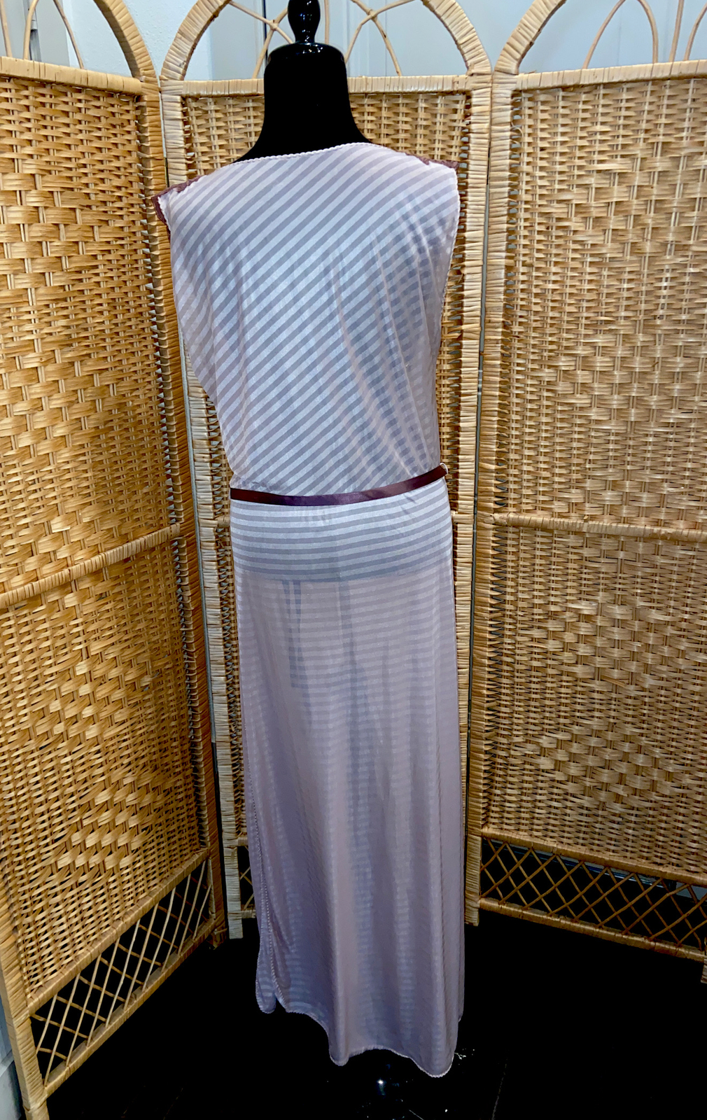 Vintage FLAIR ILGWU Sheer nylon Nightgown Lingerie Hollywood Boudoir Size Medium