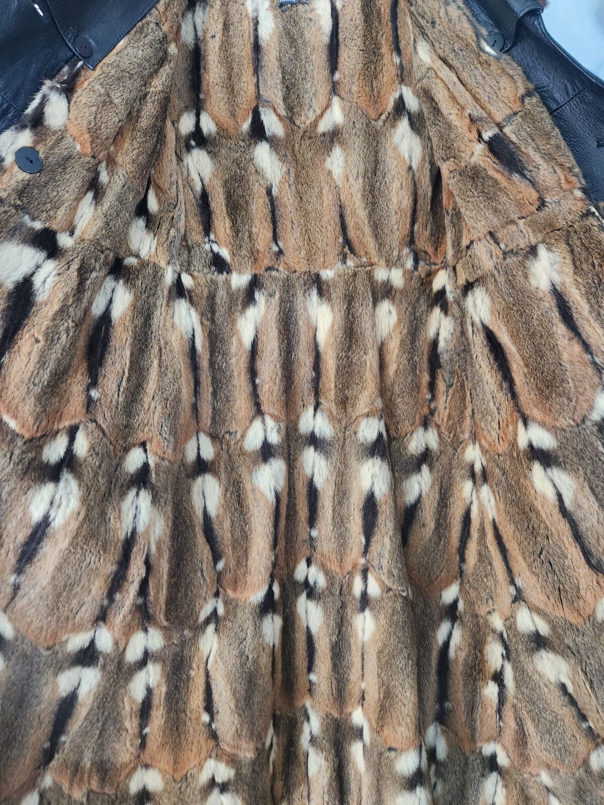 Saks Fifth Avenue Revillon Boutique Paris Trench Mink Hamster Leather Fur Coat