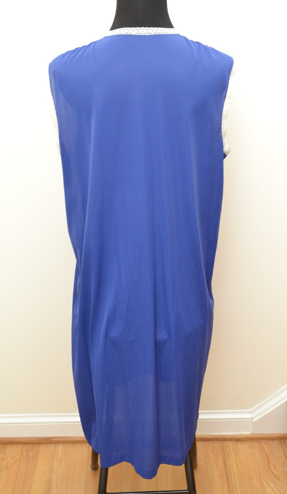 Vanity Fair Nightgown Set Robe & Gown Blue Sz 40 Nylon Antron III USA Made VTG